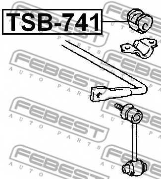 Опора стабилизатора FEBEST TSB-741 - изображение 1