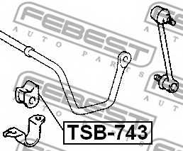 Опора стабилизатора FEBEST TSB-743 - изображение 1