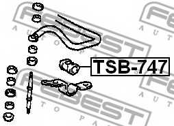 Опора стабилизатора FEBEST TSB-747 - изображение 1