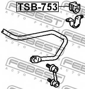 Опора стабилизатора FEBEST TSB-753 - изображение 1