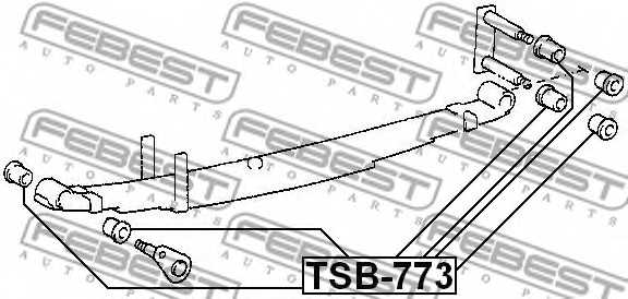 Втулка листовой рессоры FEBEST TSB-773 - изображение 1