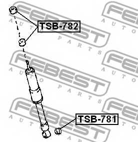 Дистанционная труба, амортизатор FEBEST TSB-781 - изображение 1