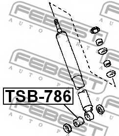 Дистанционная труба, амортизатор FEBEST TSB-786 - изображение 1