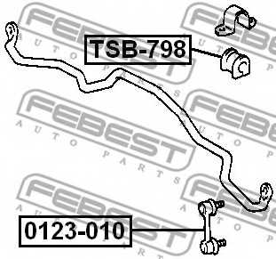Опора стабилизатора FEBEST TSB-798 - изображение 1