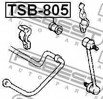 Опора стабилизатора FEBEST TSB-805 - изображение 1