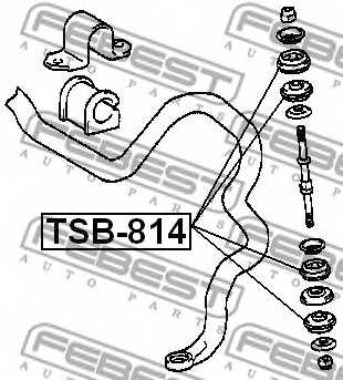Подвеска стойки вала FEBEST TSB-814 - изображение 1
