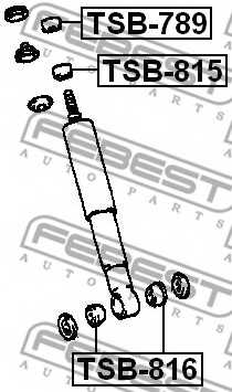 Дистанционная труба, амортизатор FEBEST TSB-816 - изображение 1