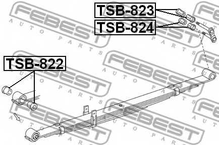 Втулка листовой рессоры FEBEST TSB-823 - изображение 1