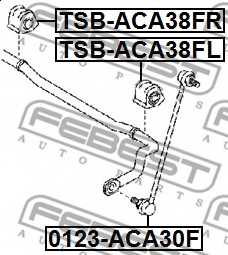 Опора стабилизатора FEBEST TSB-ACA38FR - изображение 1