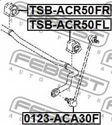 Опора стабилизатора FEBEST TSB-ACR50FR - изображение 1