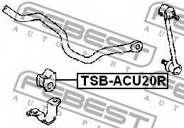 Опора стабилизатора FEBEST TSB-ACU20R - изображение 1