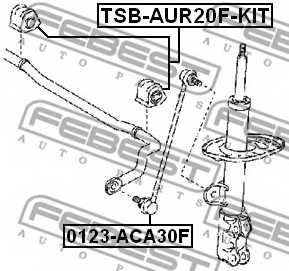 Опора стабилизатора FEBEST TSB-AUR20F-KIT - изображение 1