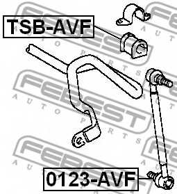 Опора стабилизатора FEBEST TSB-AVF - изображение 1