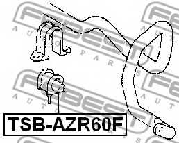 Опора стабилизатора FEBEST TSB-AZR60F - изображение 1