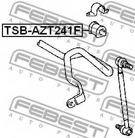 Опора стабилизатора FEBEST TSB-AZT241F - изображение 1