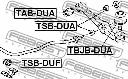 Подвеска рычага независимой подвески колеса FEBEST TSB-DUA - изображение 1