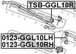 Опора стабилизатора FEBEST TSB-GGL10R - изображение 1