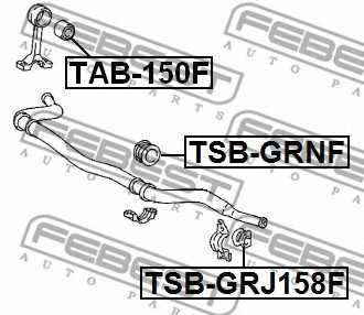 Опора стабилизатора FEBEST TSB-GRJ158F - изображение 1