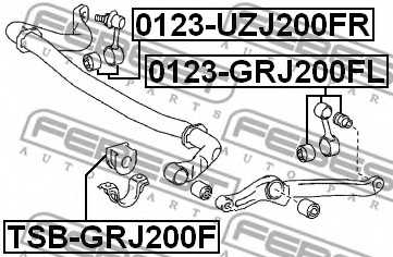 Опора стабилизатора FEBEST TSB-GRJ200F - изображение 1