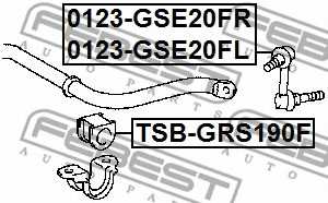 Опора стабилизатора FEBEST TSB-GRS190F - изображение 1