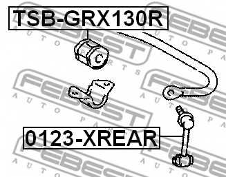 Опора стабилизатора FEBEST TSB-GRX130R - изображение 1