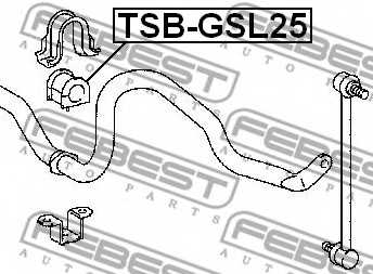 Опора стабилизатора FEBEST TSB-GSL25 - изображение 1