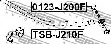 Опора стабилизатора FEBEST TSB-J210F - изображение 1