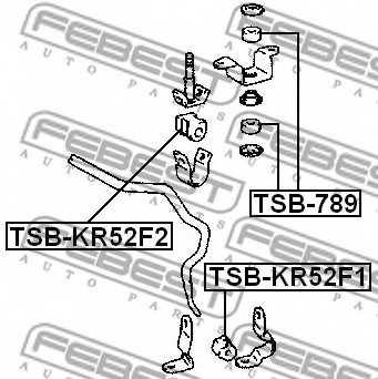 Опора стабилизатора FEBEST TSB-KR52F1 - изображение 1