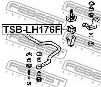 Опора стабилизатора FEBEST TSB-LH176F - изображение 1