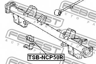 Опора стабилизатора FEBEST TSB-NCP50R - изображение 1
