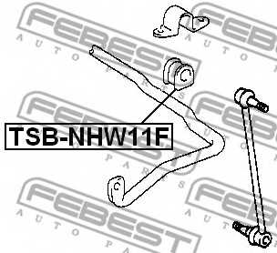 Опора стабилизатора FEBEST TSB-NHW11F - изображение 1