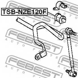 Опора стабилизатора FEBEST TSB-NZE120F - изображение 1