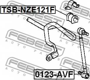Опора стабилизатора FEBEST TSB-NZE121F - изображение 1