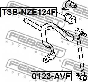 Опора стабилизатора FEBEST TSB-NZE124F - изображение 1