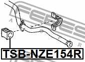 Опора стабилизатора FEBEST TSB-NZE154R - изображение 1