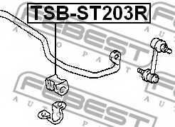 Опора стабилизатора FEBEST TSB-ST203R - изображение 1