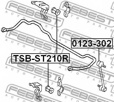 Опора стабилизатора FEBEST TSB-ST210R - изображение 1