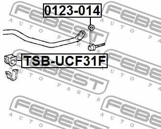 Опора стабилизатора FEBEST TSB-UCF31F - изображение 1