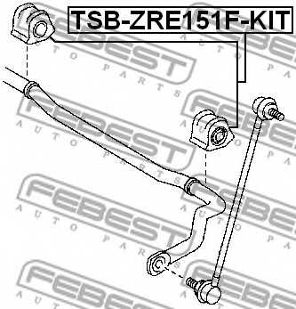 Опора стабилизатора FEBEST TSB-ZRE151F-KIT - изображение 1