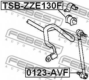 Опора стабилизатора FEBEST TSB-ZZE130F - изображение 1