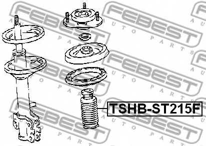 Пыльник амортизатора FEBEST TSHB-ST215F - изображение 1