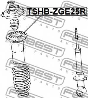 Пыльник амортизатора FEBEST TSHB-ZGE25R - изображение 1