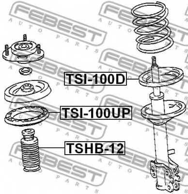 Тарелка пружины FEBEST TSI-100D - изображение 1