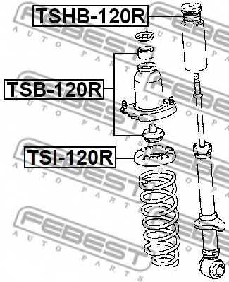 Тарелка пружины FEBEST TSI-120R - изображение 1