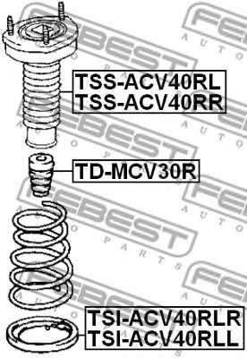 Тарелка пружины FEBEST TSI-ACV40RLL - изображение 1