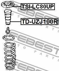 Тарелка пружины FEBEST TSI-LC80UP - изображение 1
