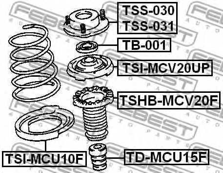 Тарелка пружины FEBEST TSI-MCU10F - изображение 1