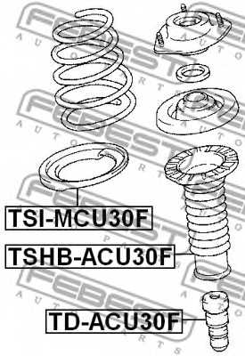 Тарелка пружины FEBEST TSI-MCU30F - изображение 1