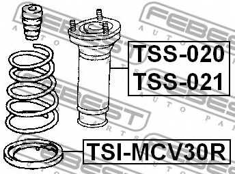 Тарелка пружины FEBEST TSI-MCV30R - изображение 1