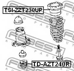 Тарелка пружины FEBEST TSI-ZZT230UP - изображение 1